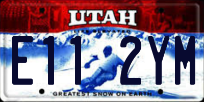 UT license plate E112YM