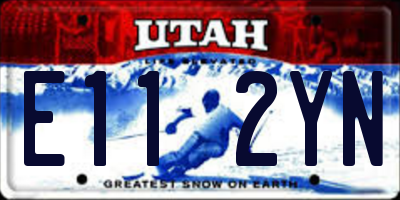 UT license plate E112YN