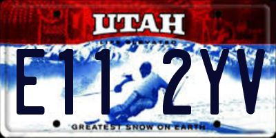 UT license plate E112YV