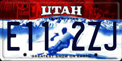 UT license plate E112ZJ