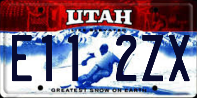 UT license plate E112ZX