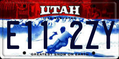 UT license plate E112ZY