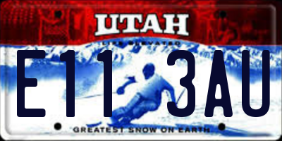 UT license plate E113AU
