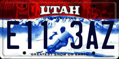 UT license plate E113AZ