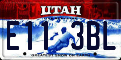 UT license plate E113BL