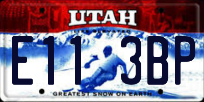 UT license plate E113BP