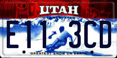 UT license plate E113CD