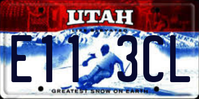 UT license plate E113CL