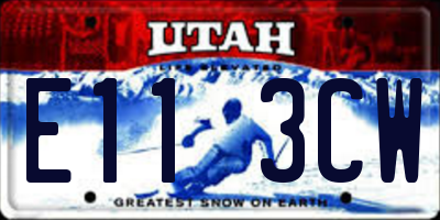 UT license plate E113CW