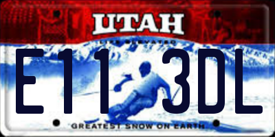 UT license plate E113DL