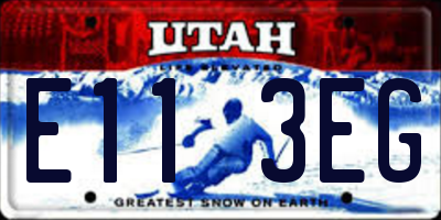 UT license plate E113EG