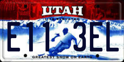 UT license plate E113EL