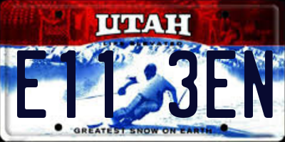 UT license plate E113EN