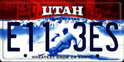UT license plate E113ES