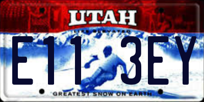 UT license plate E113EY
