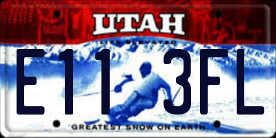 UT license plate E113FL