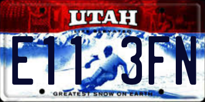 UT license plate E113FN
