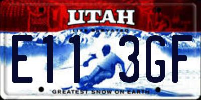 UT license plate E113GF