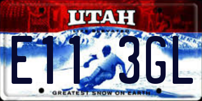 UT license plate E113GL
