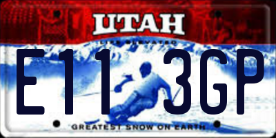 UT license plate E113GP