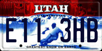 UT license plate E113HB