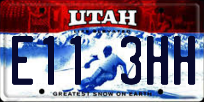 UT license plate E113HH