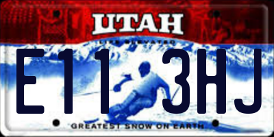 UT license plate E113HJ