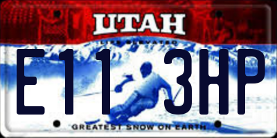 UT license plate E113HP