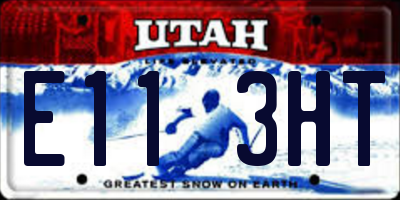 UT license plate E113HT