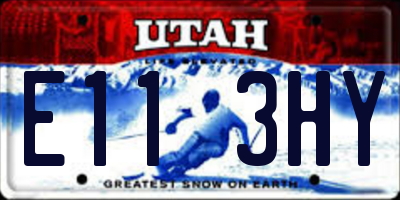UT license plate E113HY