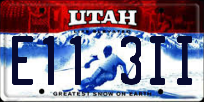 UT license plate E113II