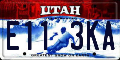 UT license plate E113KA