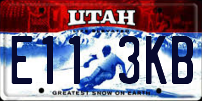 UT license plate E113KB