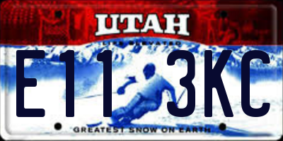 UT license plate E113KC