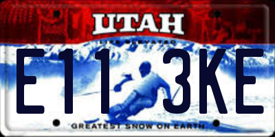 UT license plate E113KE