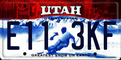 UT license plate E113KF