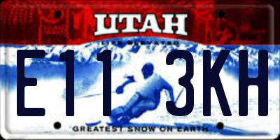 UT license plate E113KH