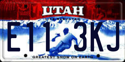UT license plate E113KJ