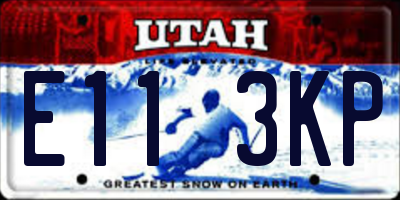 UT license plate E113KP
