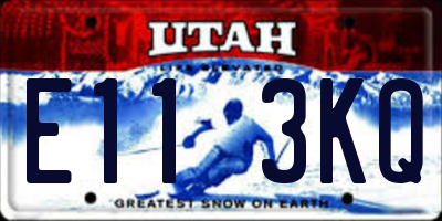 UT license plate E113KQ
