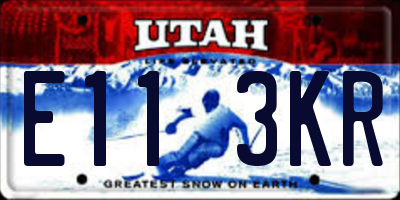 UT license plate E113KR