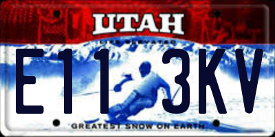 UT license plate E113KV