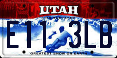 UT license plate E113LB