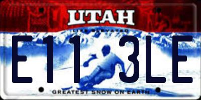 UT license plate E113LE