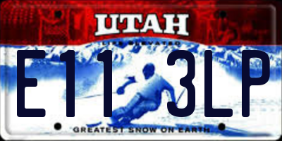 UT license plate E113LP
