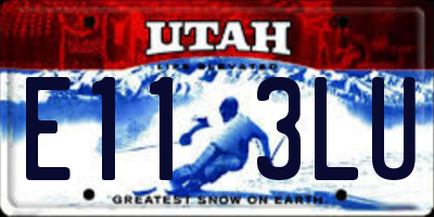 UT license plate E113LU