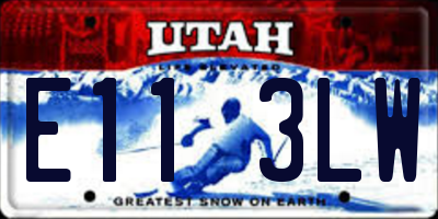 UT license plate E113LW