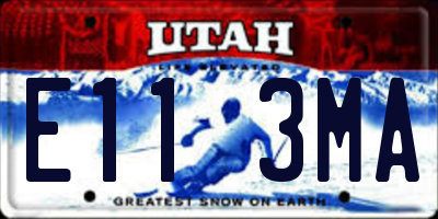 UT license plate E113MA