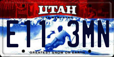 UT license plate E113MN