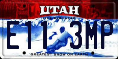 UT license plate E113MP